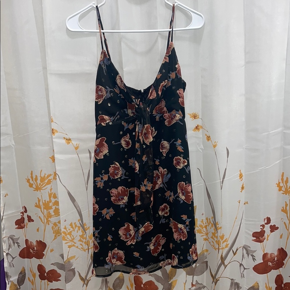 Floral Black Dress